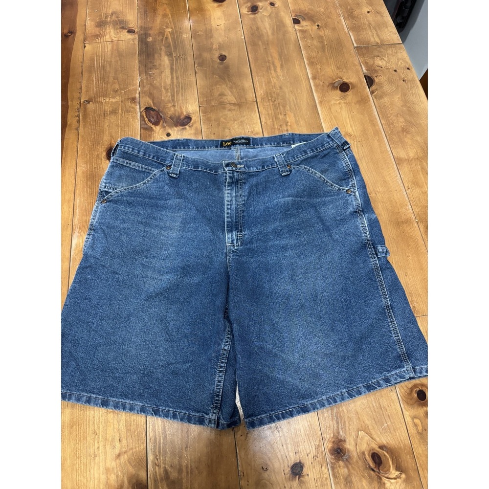 Lee Men's Carpenter Denim Shorts Size 44 Blue Cotton‎ Blend Workwear Casual